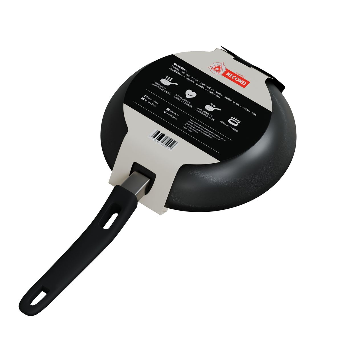 RECORD - Sartén Cerámica 28cm Negro