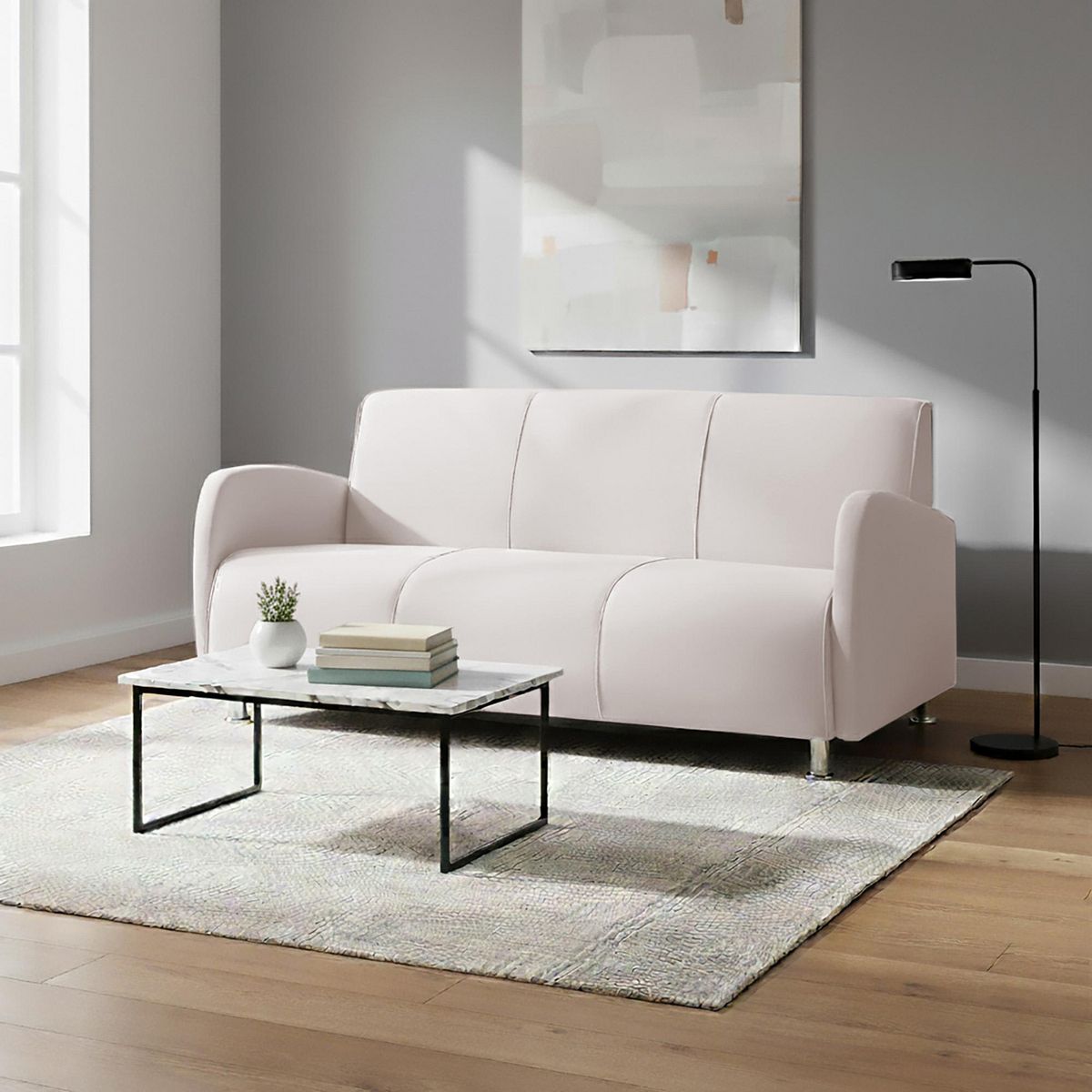 CASA BELLA - Sofá 3 Cuerpos Naomi 166x80x70cm Beige