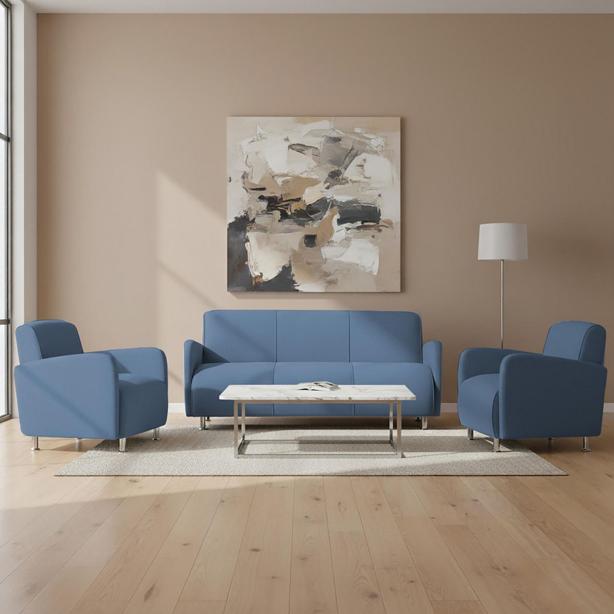 CASA BELLA - Sofá 5 Cuerpos Naomi 300x80x70cm Acero