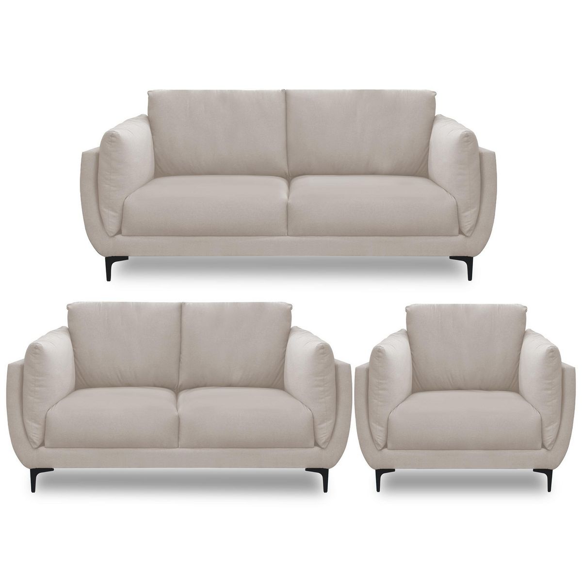 CASA BELLA - Sofá 6 Cuerpos Maelis 200x89x80cm Beige