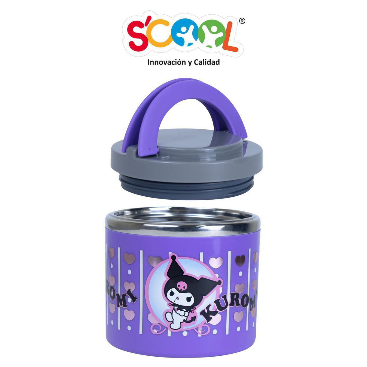 Termo de Comida 600ml Kuromi, marca SCOOL - Foto 2