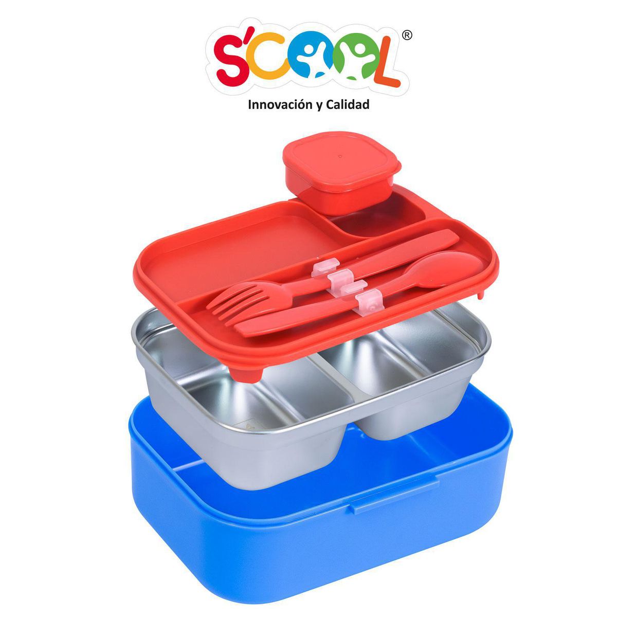 SCOOL - Taper de Acero con Cubierto 1lt Hello Kitty 