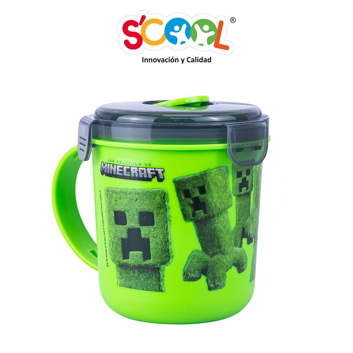 SCOOL - Vaso Snack con Cuchara Minecraft