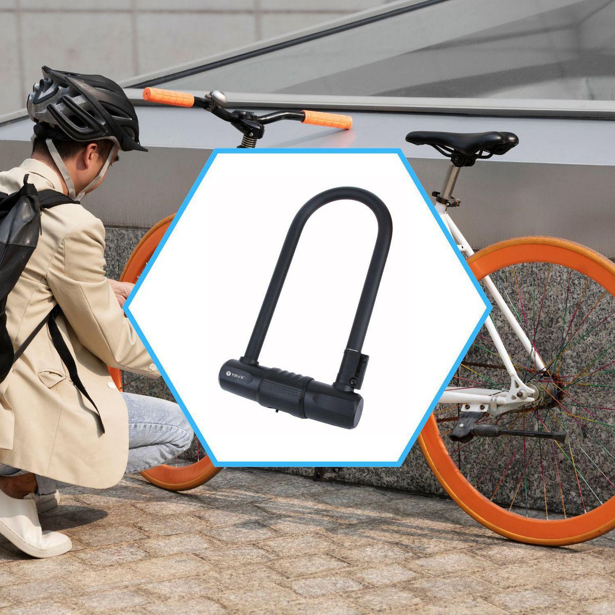 TRAVEX - Candado Bicicleta Rigido 82810 NE.