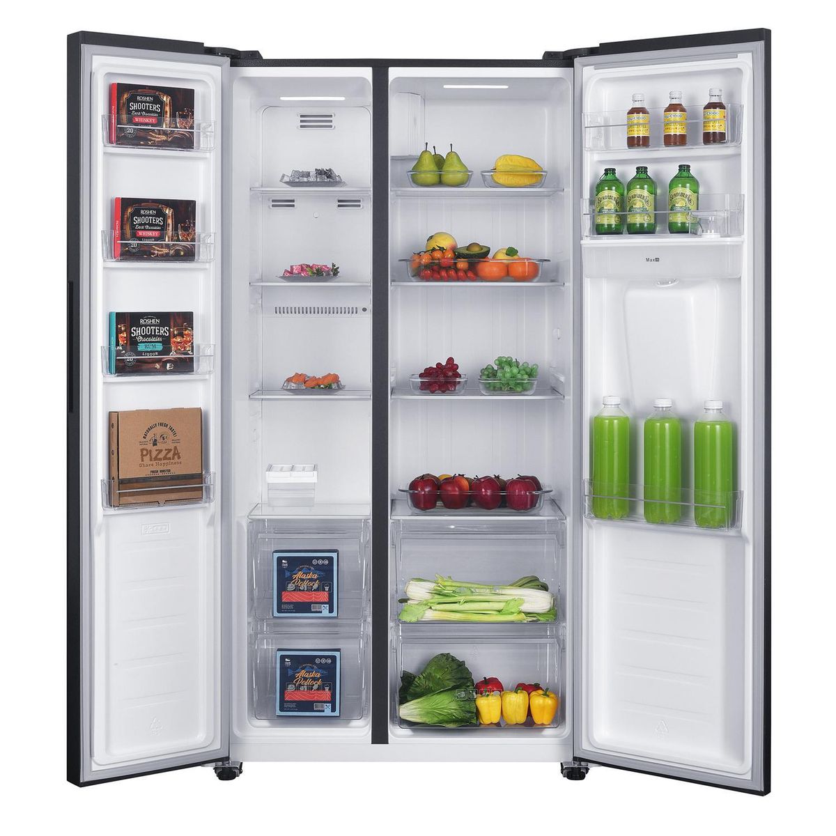 Mabe - Refrigeradora Side by Side No Frost 436 Litros Black Steel MSD480LMRPS0