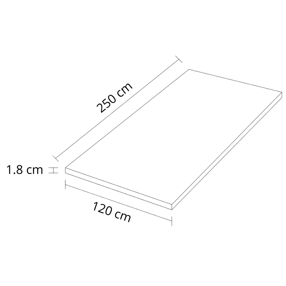 Melamina 18mm 120x250cm Blanco, marca VESTO - Foto 2