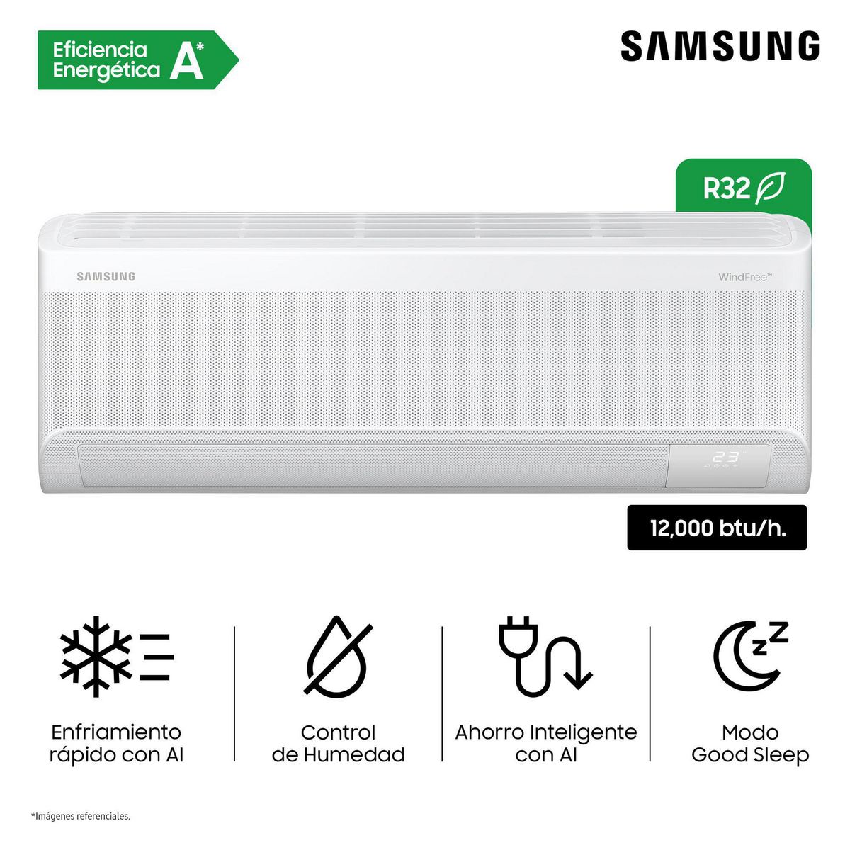 SAMSUNG - Aire Acondicionado WF AR70F12D1EW/PE Blanco.