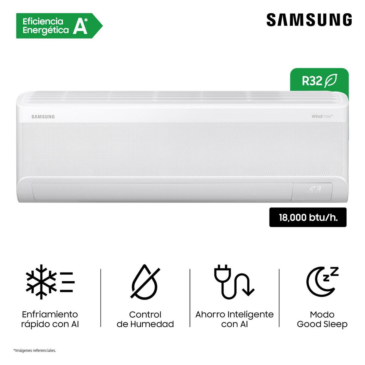SAMSUNG - Aire Acondicionado WF AR70F18D1EW/PE Blanco.