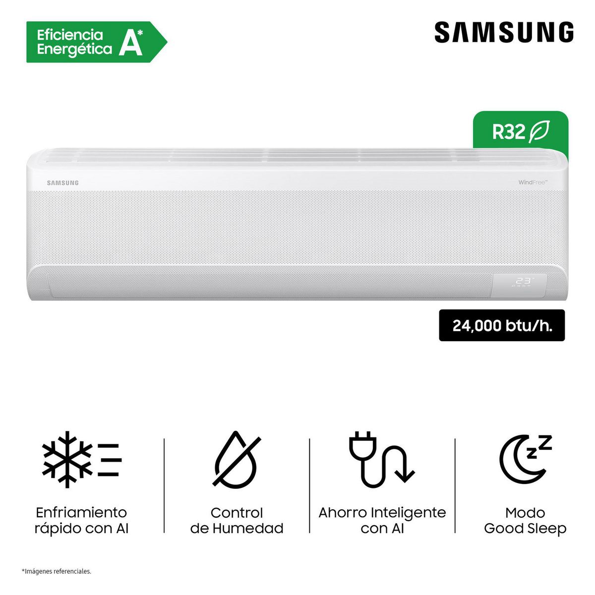 SAMSUNG - Aire Acondicionado WF AR70F24D1EW/PE Blanco.