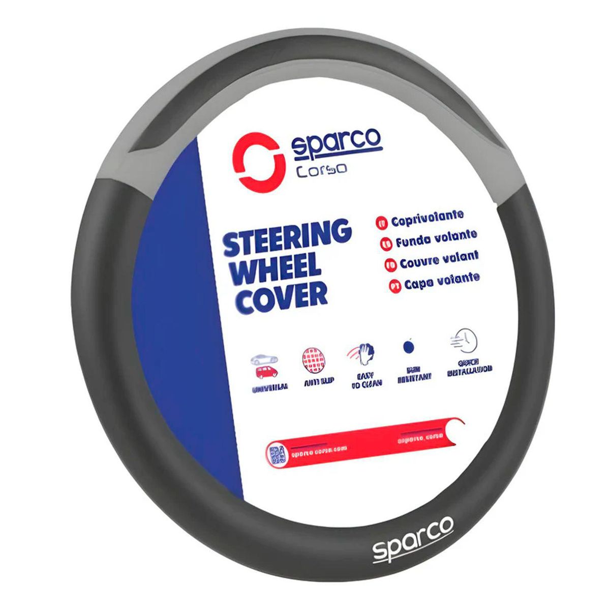 SPARCO - CUBREVOLANTE PVC GRIS SPC