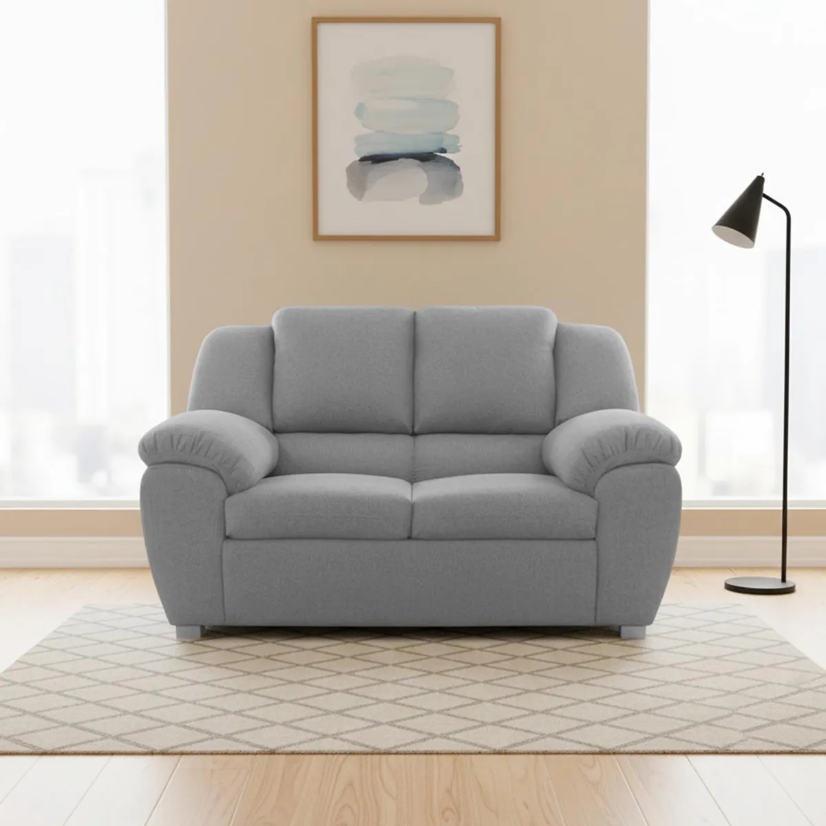 CASA BELLA - Sofá Pamplona 2 Cuerpos Gris