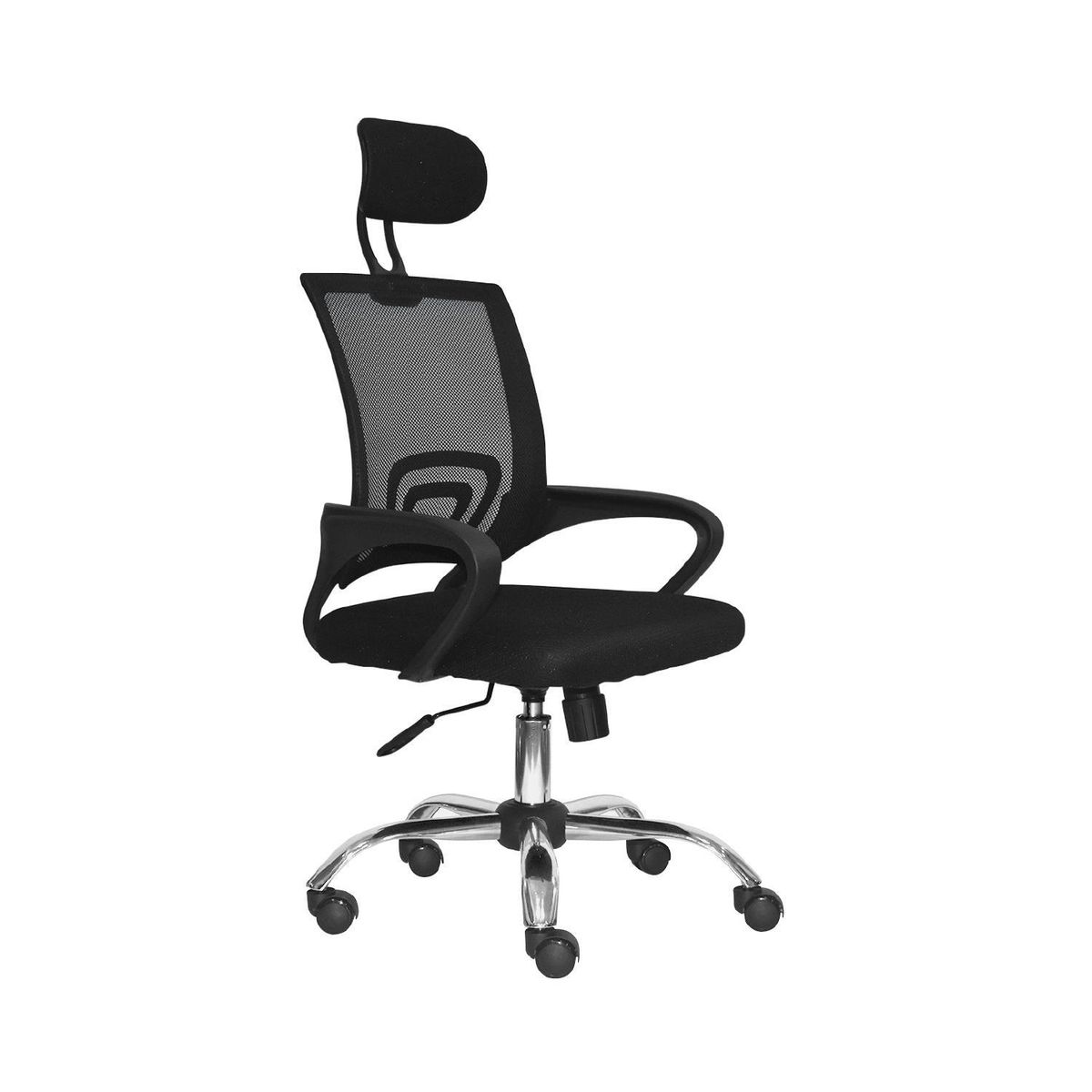 BONNO - Silla de Escritorio con Cabecera Atlantis Negro