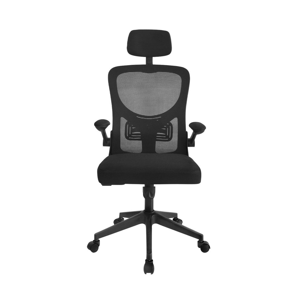 BONNO - Silla de Escritorio con Cabecera Zad Negro