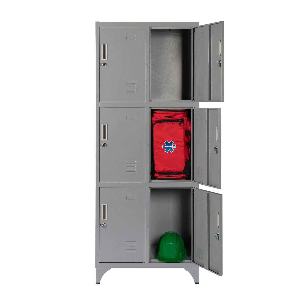 Locker Metálico MK2-03 6 Puertas Porta Candado., marca MALETEK - Foto Principal