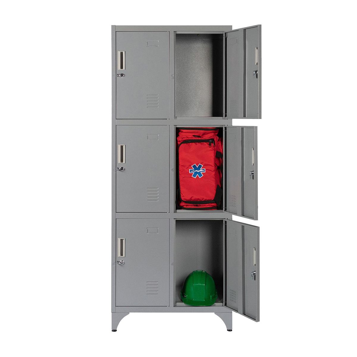 Locker Metálico MK2-03 6 Puertas Porta Candado., marca MALETEK - Foto Principal