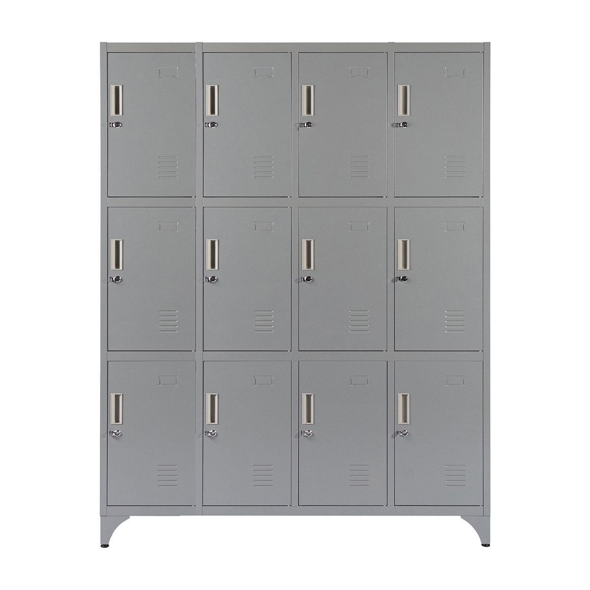 MALETEK - Locker Metálico MK4-03 12 Puertas Porta Candado.