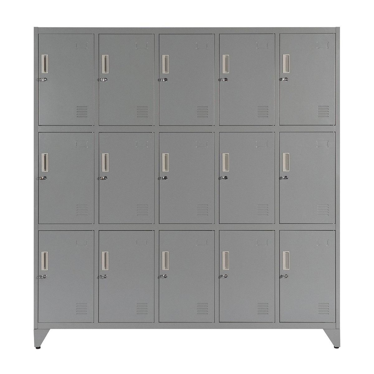 MALETEK - Locker Metálico MK5-03 15 Puertas Porta Candado.