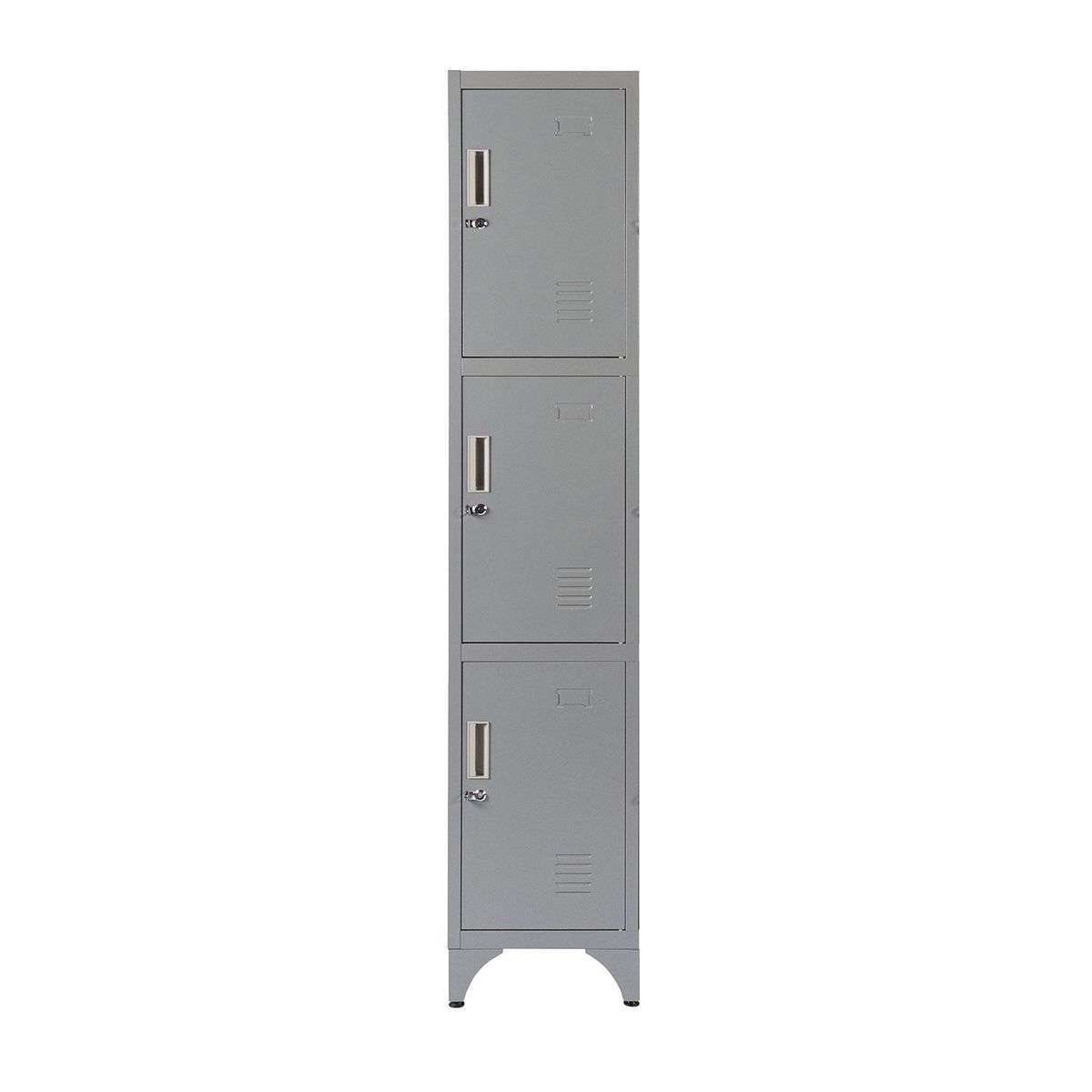 MALETEK - Locker Metálico MK1-03 3 Puertas Porta Candado.