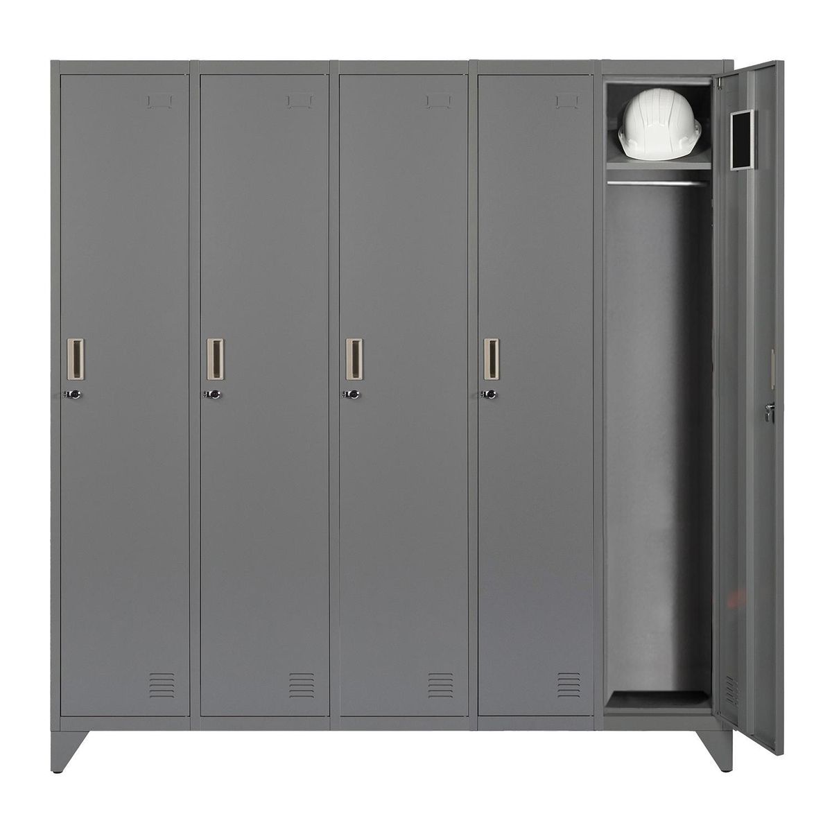 MALETEK - Locker Metálico MK5-01 5 Puertas Porta Candado.
