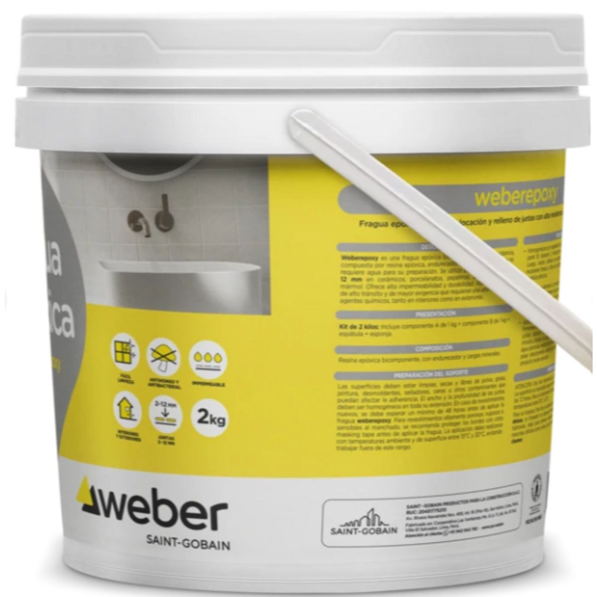 WEBER - Fragua Epóxica Weberepoxy Nieve