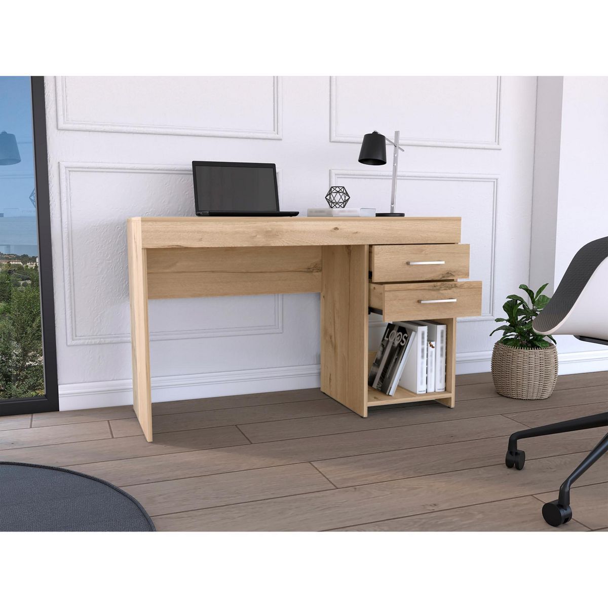 TUHOME - Escritorio Hazel 2 Cajones Duna.