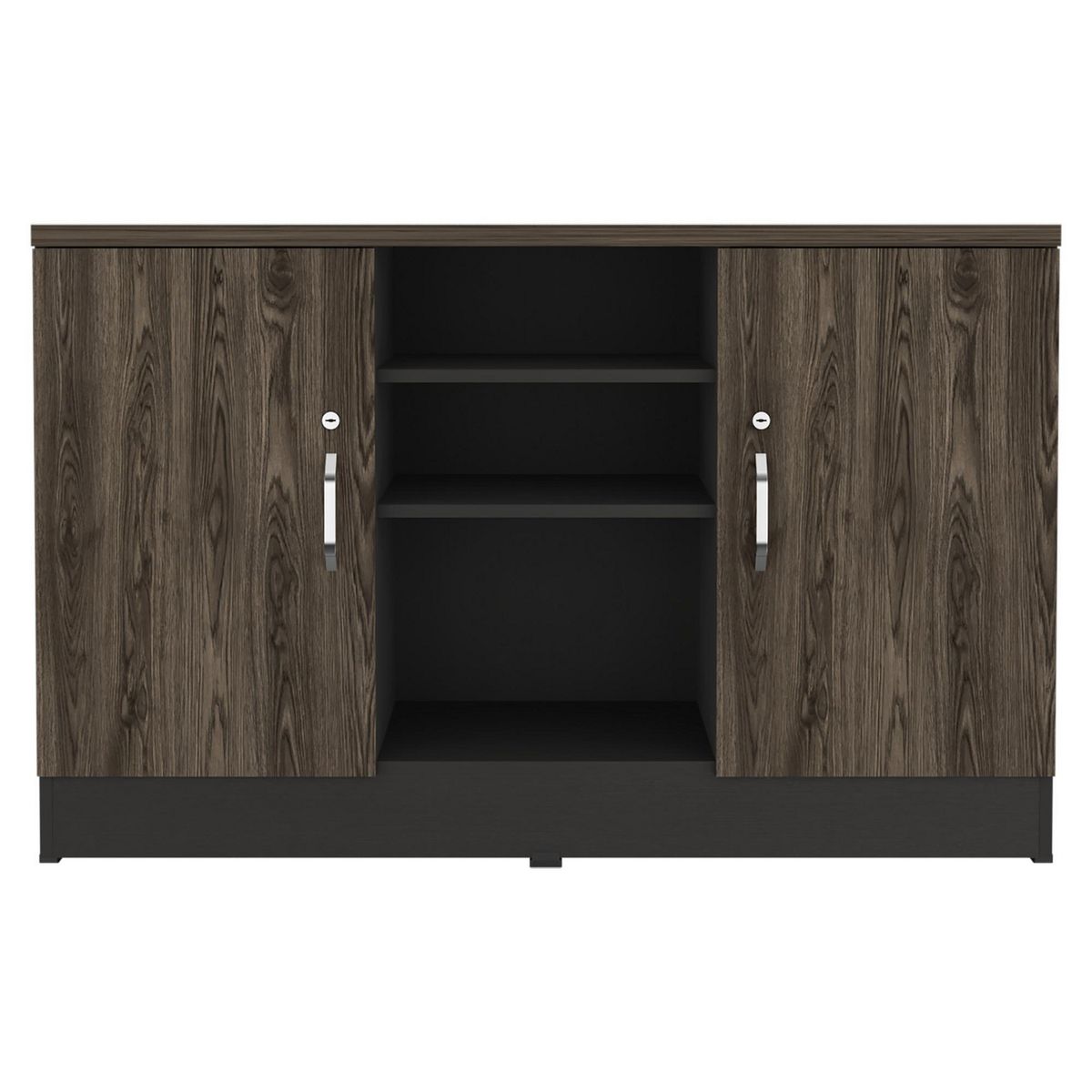 TUHOME - Archivador Home Office 75.7x120x45.5cm Coñac/Negro.
