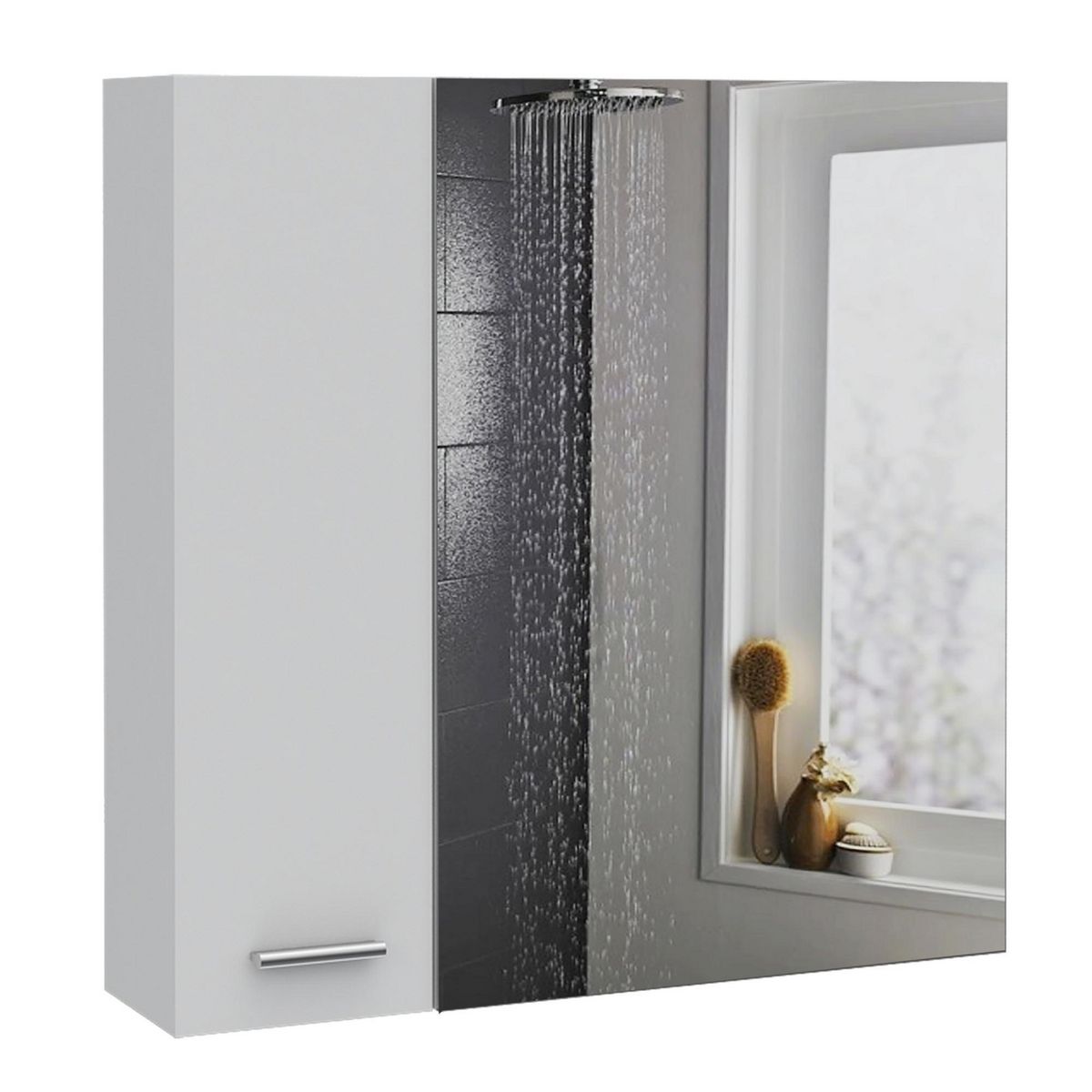 TUHOME - Gabinete de Baño Sines con Espejo Blanco