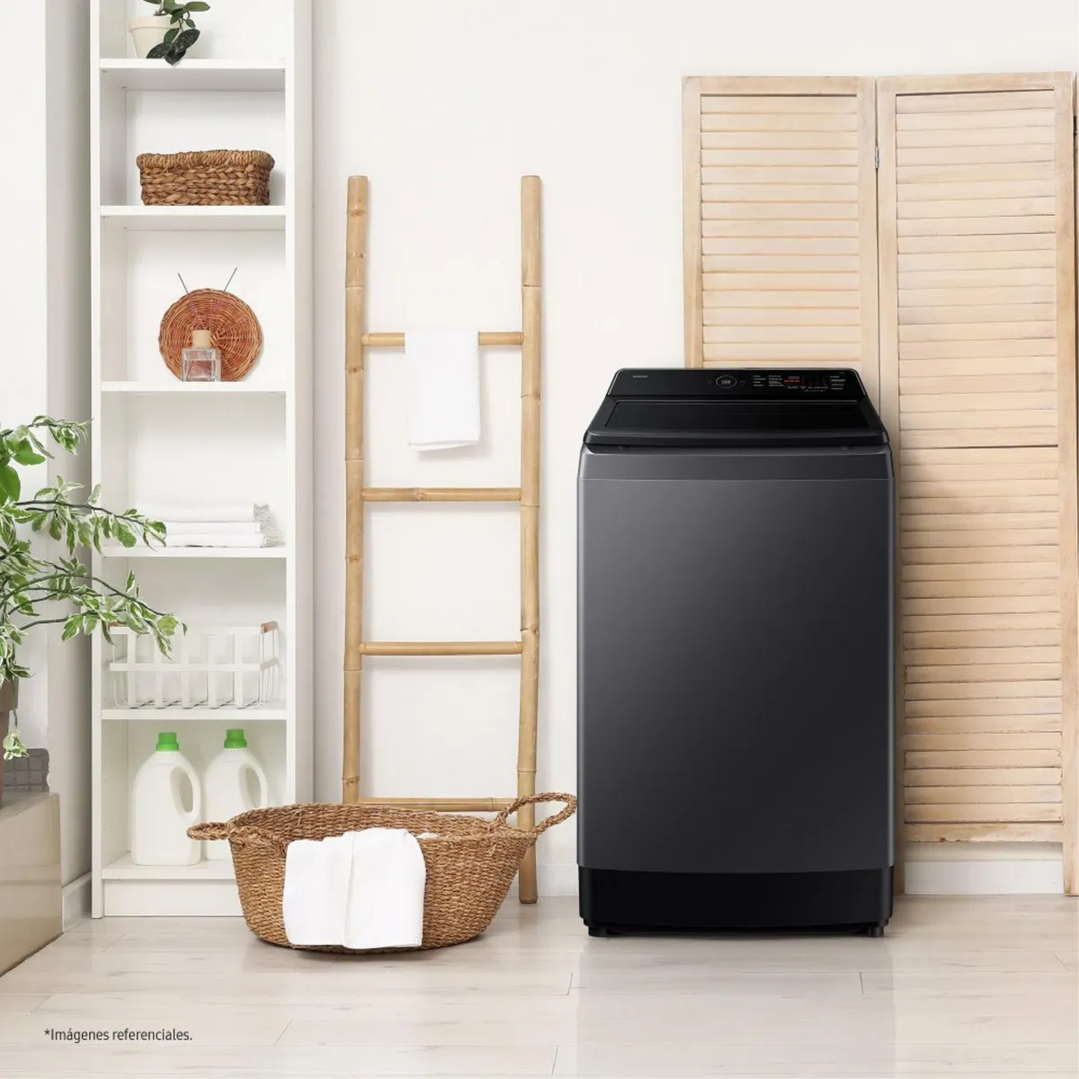 SAMSUNG - Lavadora Carga Superior 15kg Gris Grafito WA40F15E4CPE.