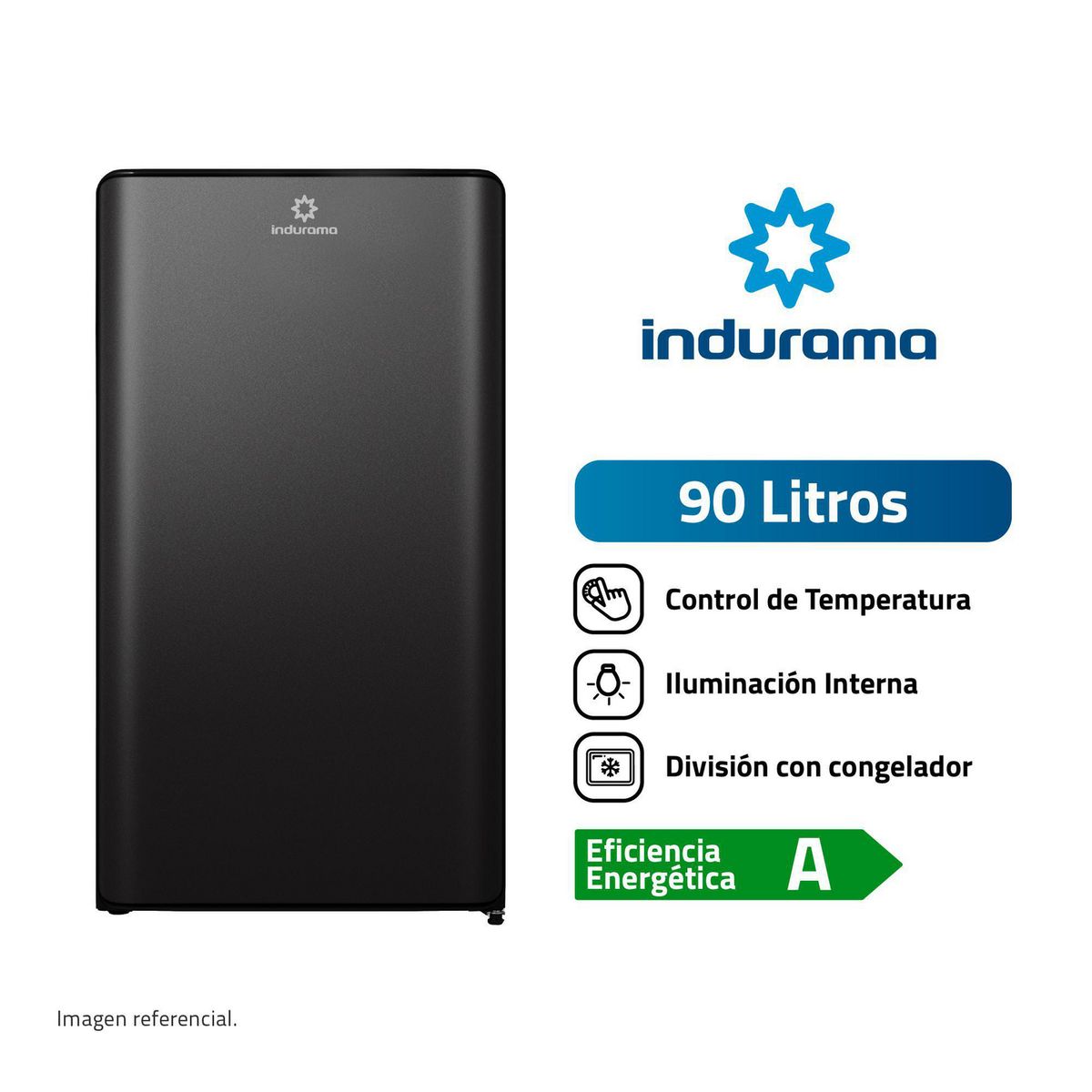 Frigobar 90 Litros NEGRO RI-109N, marca INDURAMA - Foto Principal