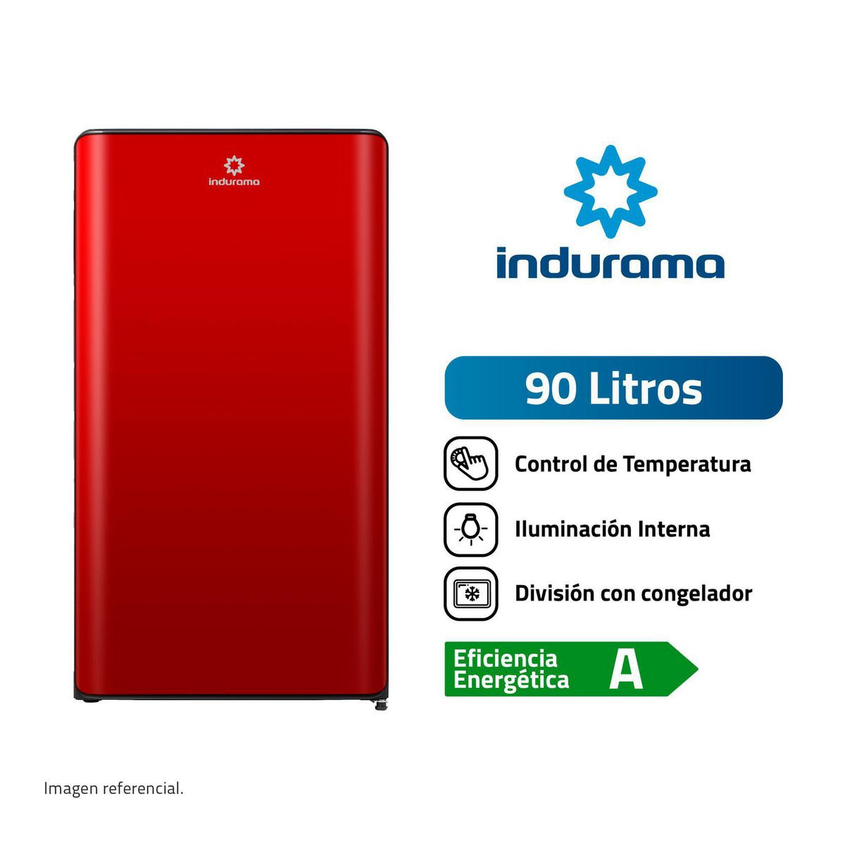 Frigobar 90 Litros Rojo RI-109R., marca INDURAMA - Foto Principal