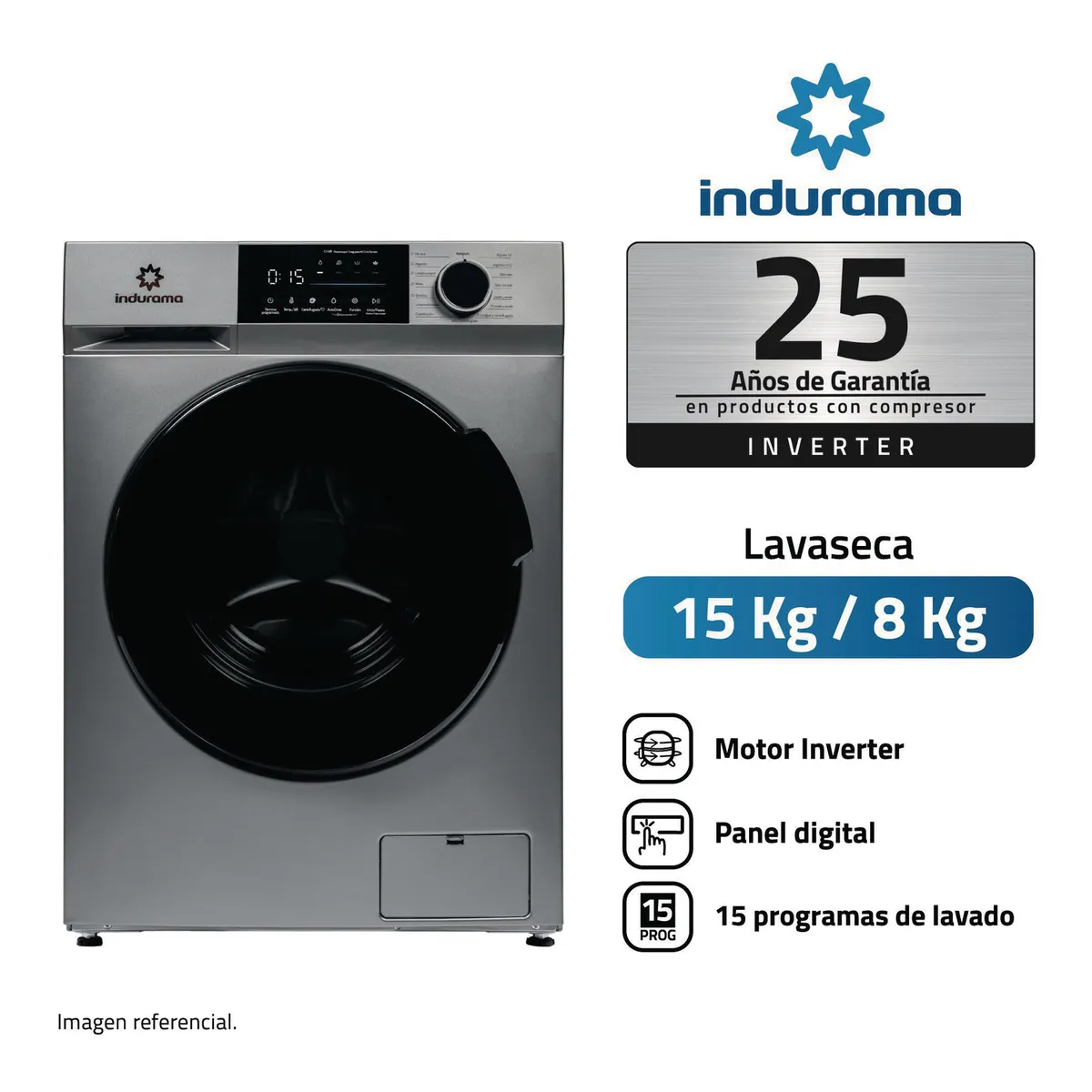 INDURAMA - Lavaseca 15kg LRI-315C
