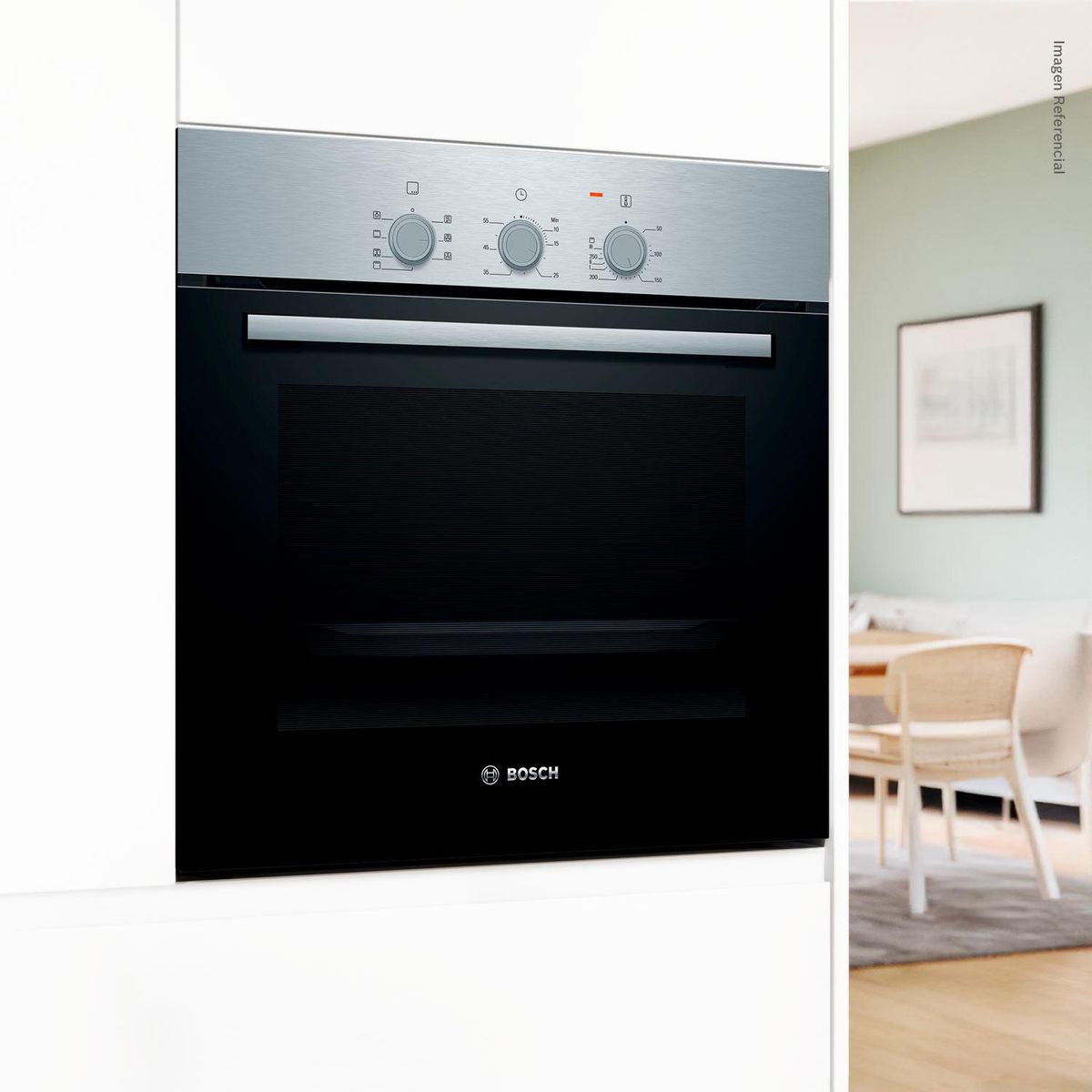 Bosch - Horno Eléctrico Empotrable 66lt Inoxidable HBF011BR0