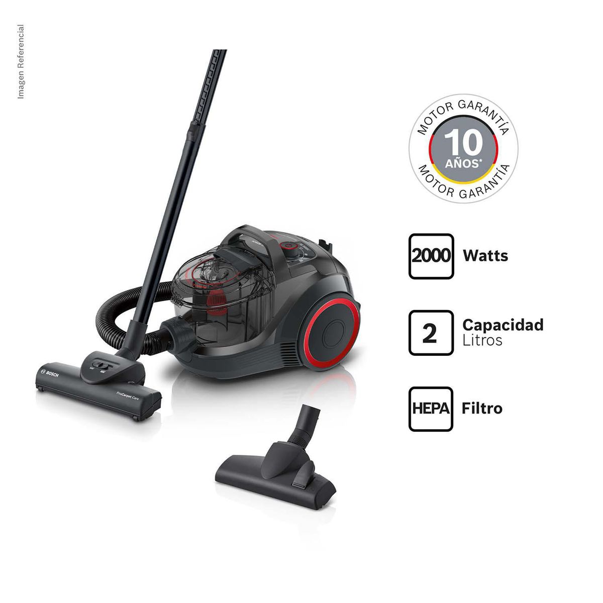 Bosch - Aspiradora de Arrastre 2000W 2lt BGS21WPOW