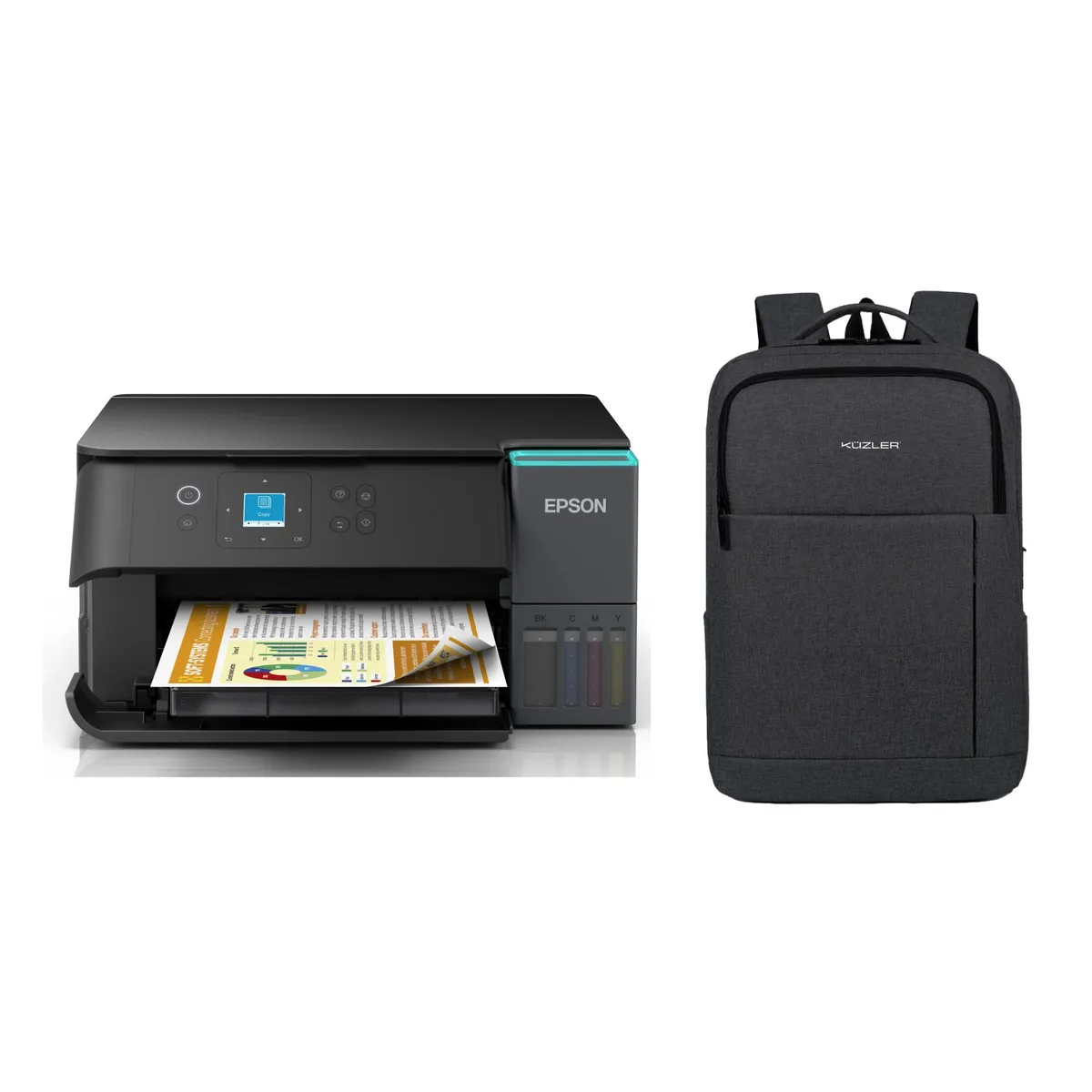  - Impresora Multifuncional Ecotank L4360 WiFi Duplex + Mochila Ligera 20 Litros Negro