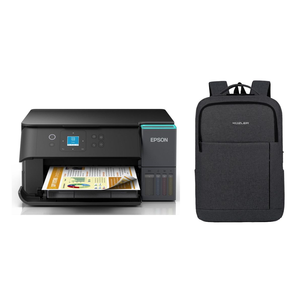  - Impresora Multifuncional Ecotank L4360 WiFi Duplex + Mochila Ligera 20 Litros Negro