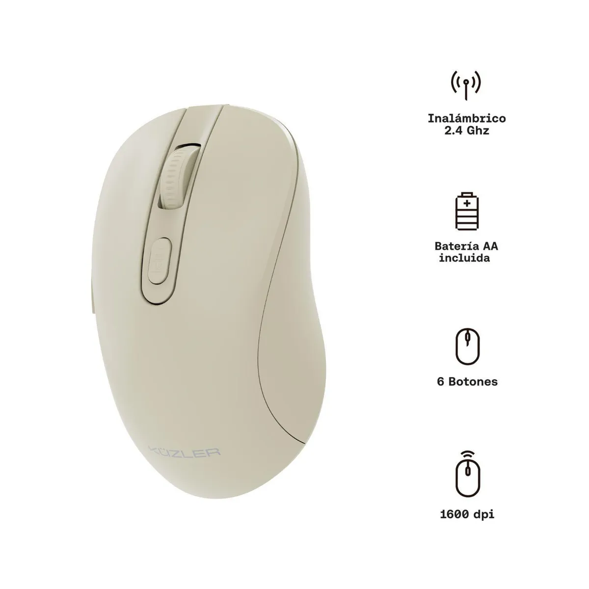 KUZLER - Mouse Beige 1600 DPI Workflow