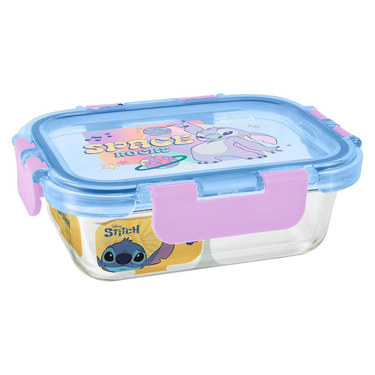 DISNEY - Taper de Vidrio con División 950ml Stitch.