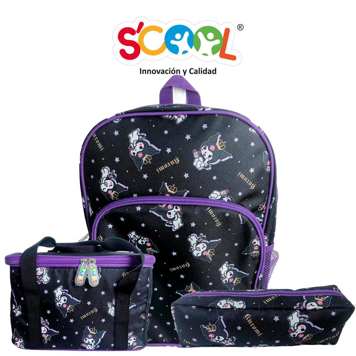 SCOOL - Mochila Niña Set 3 Piezas Kuromi