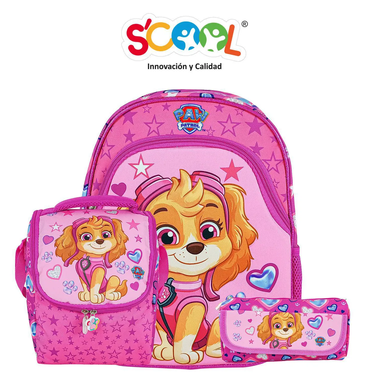 SCOOL - Mochila Niña Set 3 Piezas Paw Patrol