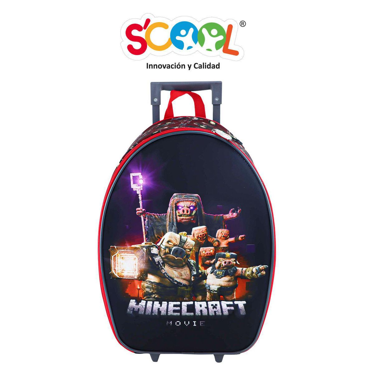 SCOOL - Maleta Niño Set 3 Piezas Minecraft