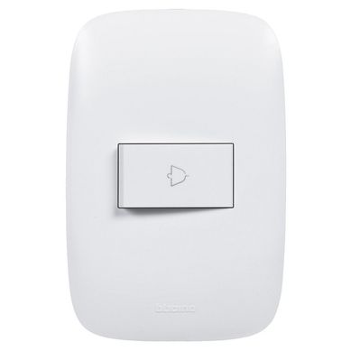 Pulsador Timbre Domino Sencia Blanco