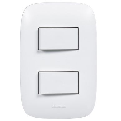 Interruptor Doble Bticino Domino Sencia Blanco