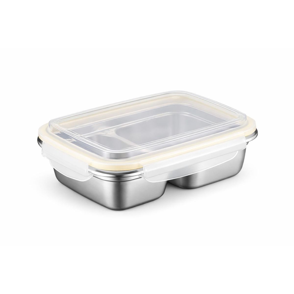 LOCK & LOCK - Taper Rectangular de Acero con Divisiones 750ml.