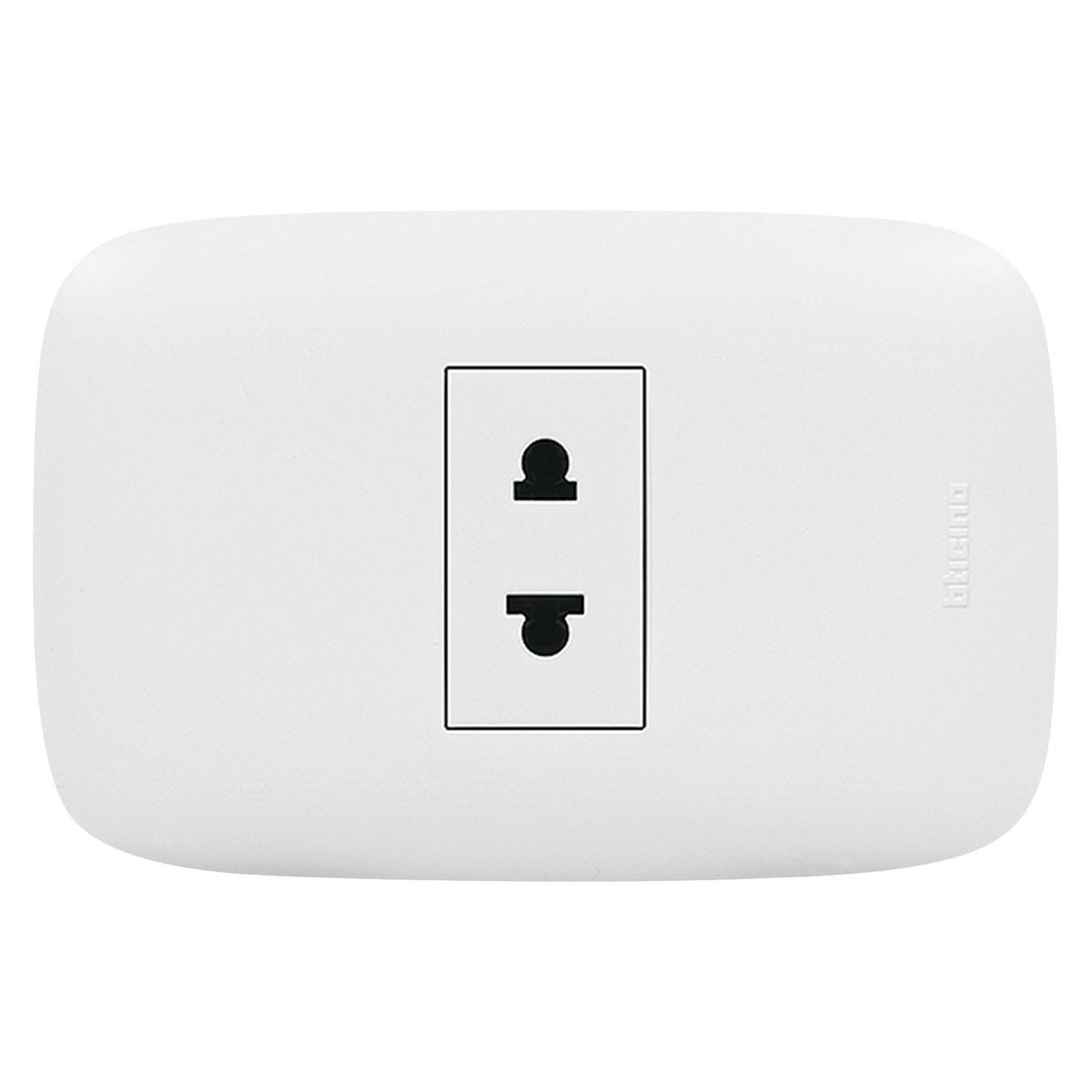 BTICINO - Tomacorriente Simple Domino Sencia Blanco