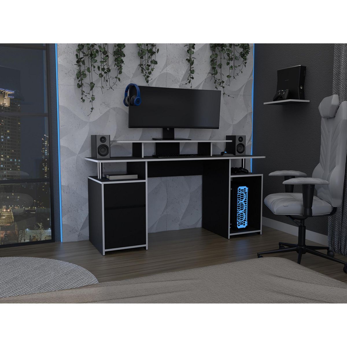 TUHOME - Escritorio Gamer Keria Wengue.