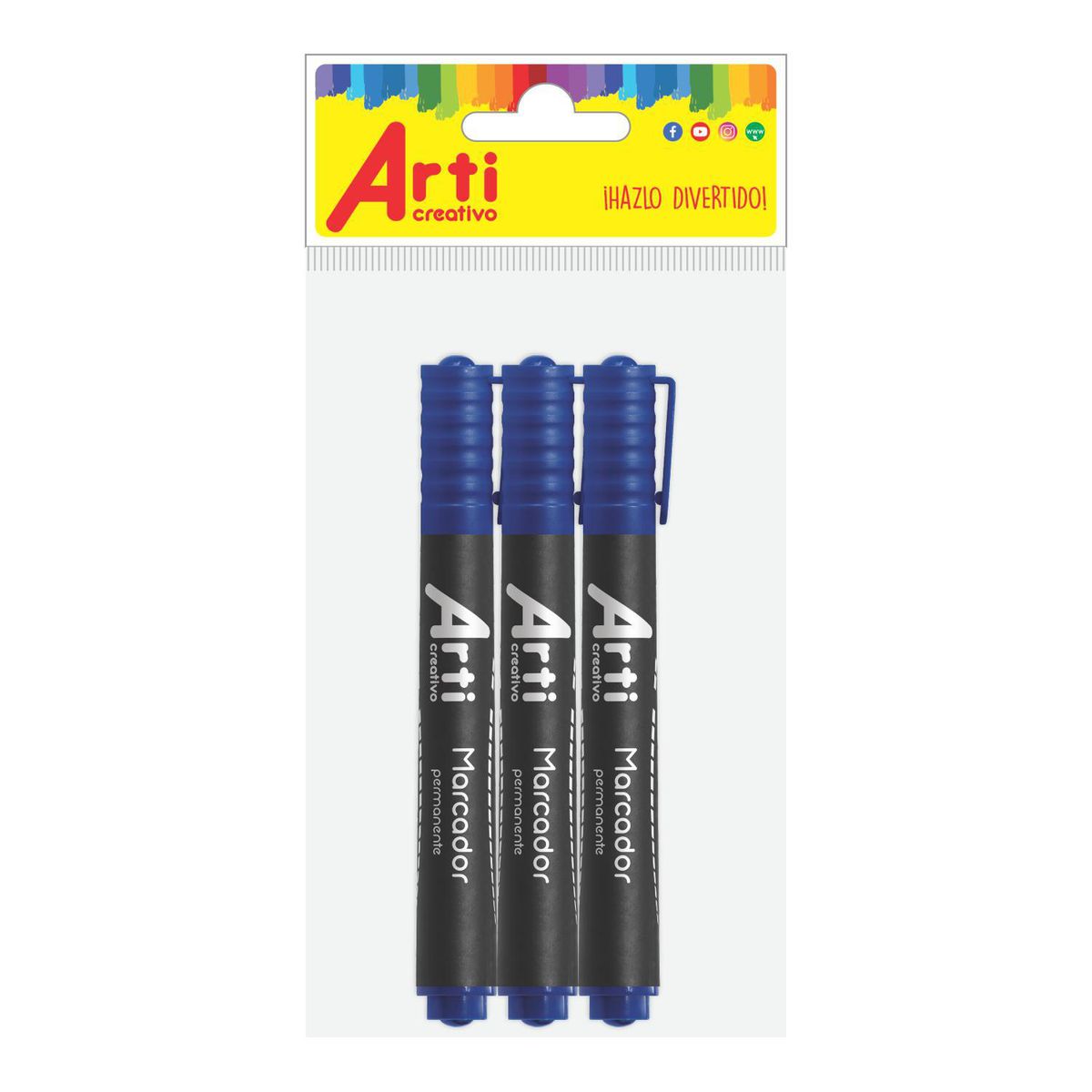 ARTI CREATIVO - Pack Plumón Indeleble x3.