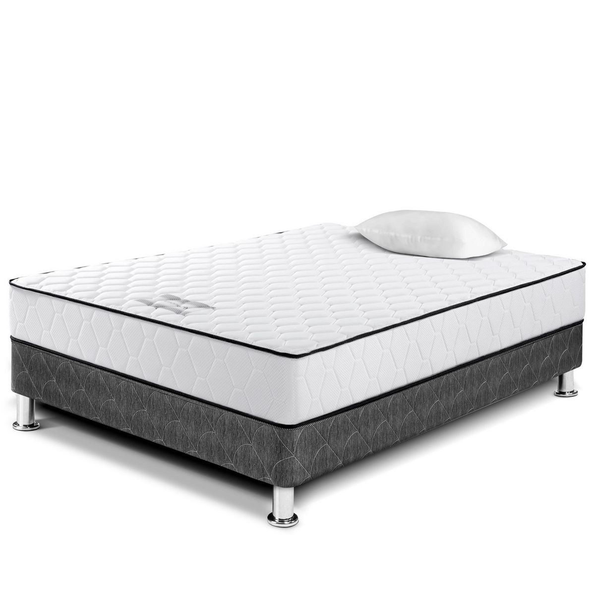 Cama Amanecer 1.5 Plazas Gris Oscuro, marca PARAISO - Foto Principal