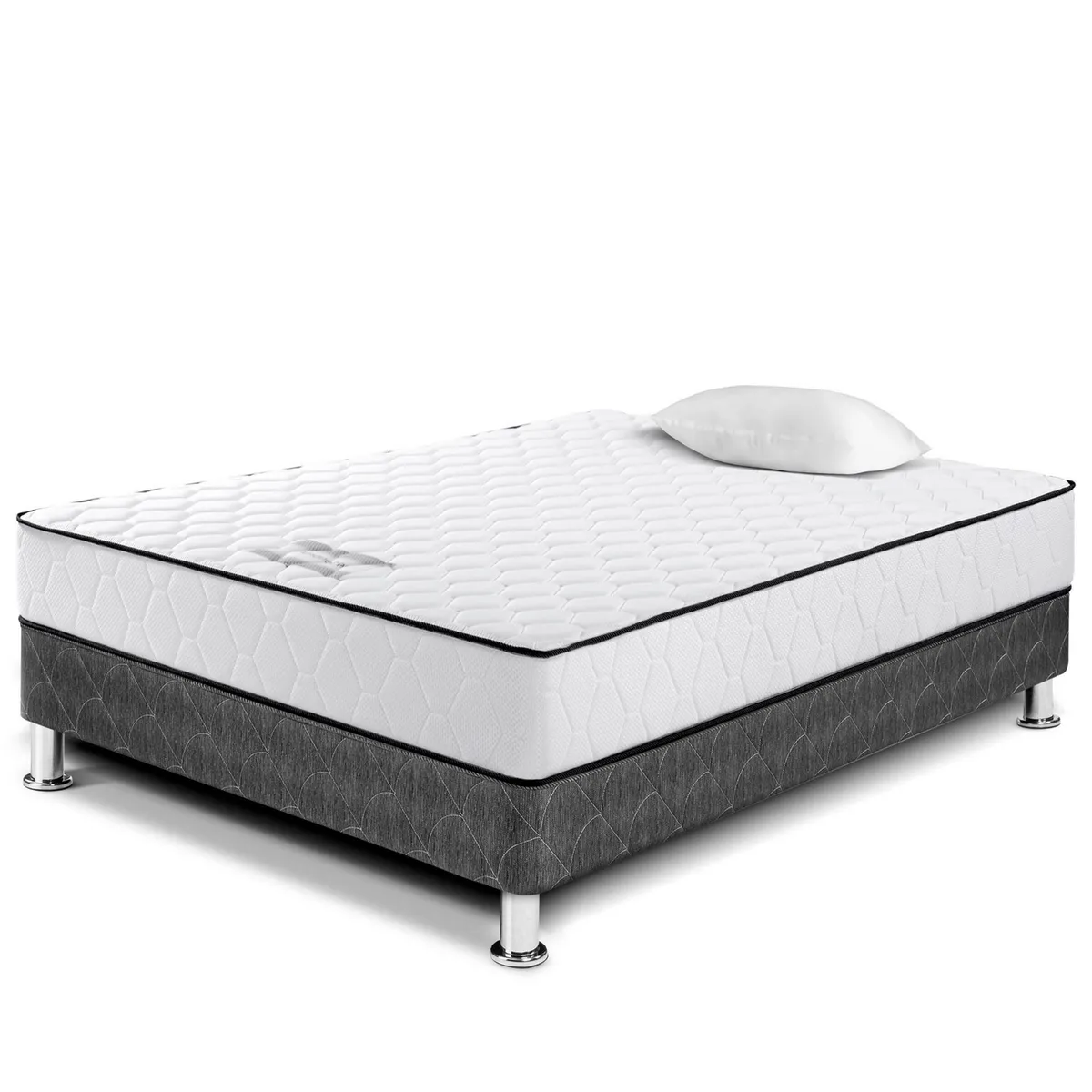 Cama Amanecer 1.5 Plazas Gris Oscuro, marca PARAISO - Foto Principal
