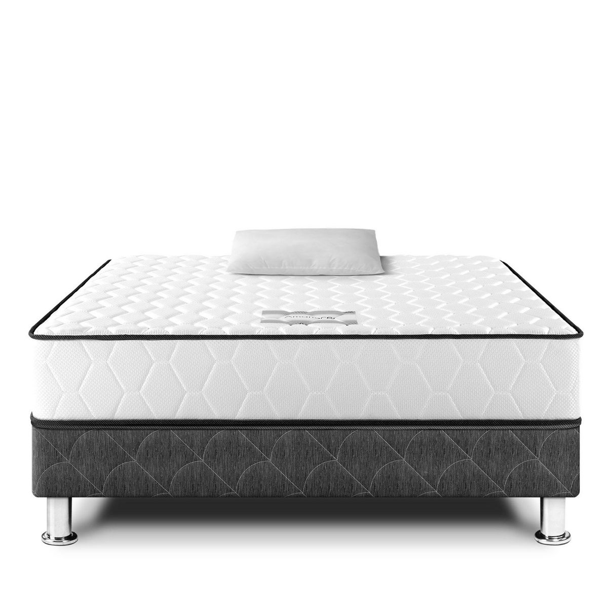 Cama Amanecer 1.5 Plazas Gris Oscuro, marca PARAISO - Foto 2