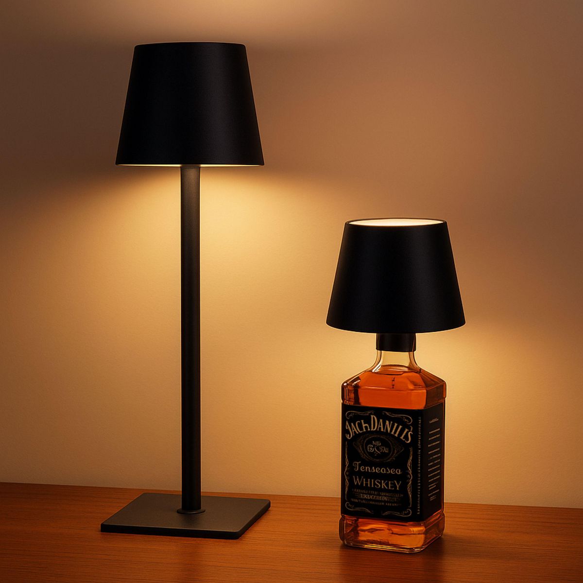 ILUMA - Lámpara de Mesa Touch Negra.